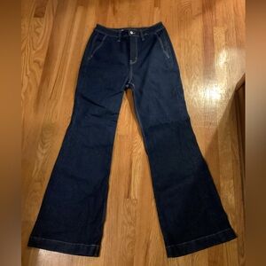 NWOT Extra High Wais  Flare Jean Trousers